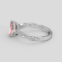 1.52 Ct. Padparadscha Sapphire Ring, Platinum 950 4