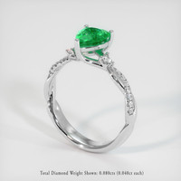 1.01 Ct. Emerald Ring, Platinum 950 2