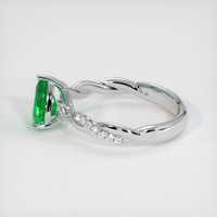1.01 Ct. Emerald Ring, Platinum 950 4