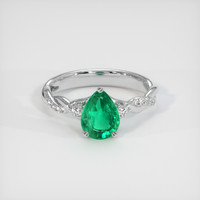 1.15 Ct. Emerald Ring, Platinum 950 1