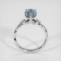 2.41 Ct. Greenish Blue Sapphire Ring, Platinum 950 3