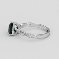 1.56 Ct. Greenish Blue Sapphire Ring, Platinum 950 4