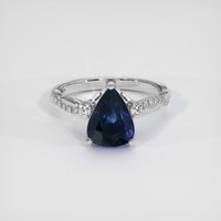 2.77 Ct. Blue Sapphire Ring, Platinum 950 1