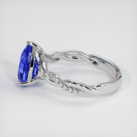 2.87 Ct. Blue Sapphire Ring, Platinum 950 4