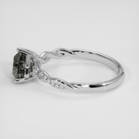 1.42 Ct. Greenish Brown Sapphire Ring, Platinum 950 4