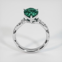 2.96 Ct. Bluish Green Sapphire Ring, Platinum 950 3