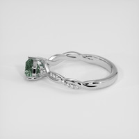 0.66 Ct. Bluish Green Sapphire Ring, Platinum 950 4