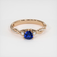 0.70 Ct. Sapphire Ring, 14K Rose Gold 1