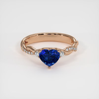 1.67 Ct. Blue Sapphire Ring, 14K Rose Gold 1
