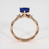 1.67 Ct. Blue Sapphire Ring, 14K Rose Gold 3