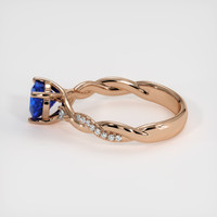 1.67 Ct. Blue Sapphire Ring, 14K Rose Gold 4