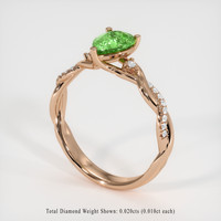 1.00 Ct. Gemstone Ring, 14K Rose Gold 2