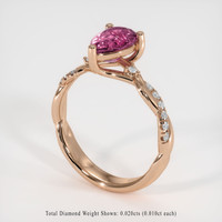 1.24 Ct. Gemstone Ring, 14K Rose Gold 2