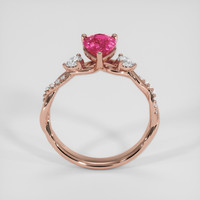 1.25 Ct. Pink Sapphire Ring, 14K Rose Gold 3