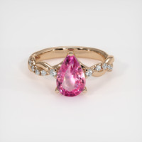 2.07 Ct. Pink Sapphire Ring, 14K Rose Gold 1