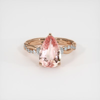 4.17 Ct. Padparadscha Sapphire Ring, 14K Rose Gold 1