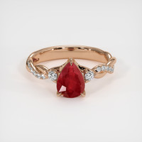 1.27 Ct. Ruby Ring, 14K Rose Gold 1