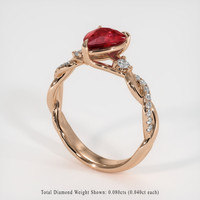 1.27 Ct. Ruby Ring, 14K Rose Gold 2