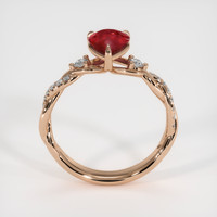 1.27 Ct. Ruby Ring, 14K Rose Gold 3