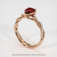 1.01 Ct. Ruby Ring, 14K Rose Gold 2