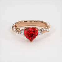 1.68 Ct. Ruby Ring, 14K Rose Gold 1