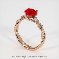 1.68 Ct. Ruby Ring, 14K Rose Gold 2