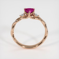 0.47 Ct. Ruby Ring, 14K Rose Gold 3