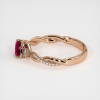 0.56 Ct. Ruby Ring, 14K Rose Gold 3