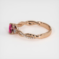 0.47 Ct. Ruby Ring, 14K Rose Gold 4