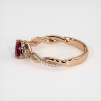 0.51 Ct. Ruby Ring, 14K Rose Gold 4