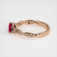 0.52 Ct. Ruby Ring, 14K Rose Gold 4