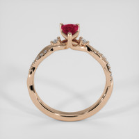 0.43 Ct. Ruby Ring, 14K Rose Gold 3