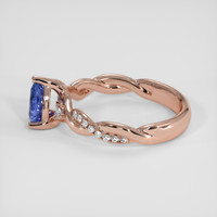 0.78 Ct. Blue Sapphire Ring, 14K Rose Gold 4