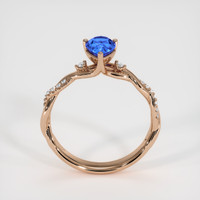 0.85 Ct. Blue Sapphire Ring, 14K Rose Gold 3