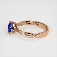 0.85 Ct. Blue Sapphire Ring, 14K Rose Gold 4