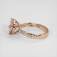 4.02 Ct. Padparadscha Sapphire Ring, 14K Rose Gold 4