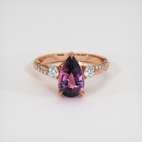 3.02 Ct. Bi Color Sapphire Ring, 14K Rose Gold 1