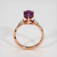 3.02 Ct. Bi Color Sapphire Ring, 14K Rose Gold 3