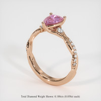 1.07 Ct. Sapphire Ring, 14K Rose Gold 2