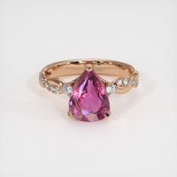 2.37 Ct. Pink Sapphire Ring, 14K Rose Gold 1