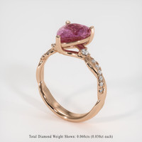 2.37 Ct. Pink Sapphire Ring, 14K Rose Gold 2
