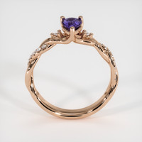 0.55 Ct. Purple Sapphire Ring, 14K Rose Gold 3