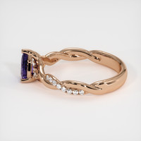 0.55 Ct. Purple Sapphire Ring, 14K Rose Gold 4