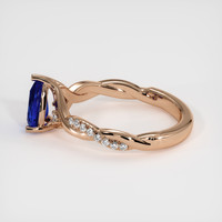 0.80 Ct. Blue Sapphire Ring, 14K Rose Gold 4