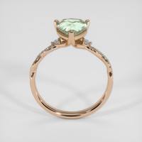 1.65 Ct. Yellowish Green Sapphire Ring, 14K Rose Gold 3