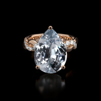 6.83 Ct. White Sapphire Ring, 14K Rose Gold 1