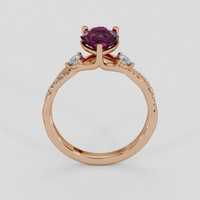 2.03 Ct. Pinkish Purple Sapphire Ring, 14K Rose Gold 3