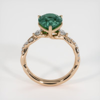 2.96 Ct. Bluish Green Sapphire Ring, 14K Rose Gold 3