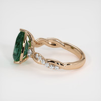 2.96 Ct. Bluish Green Sapphire Ring, 14K Rose Gold 4