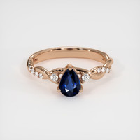 1.06 Ct. Sapphire Ring, 18K Rose Gold 1